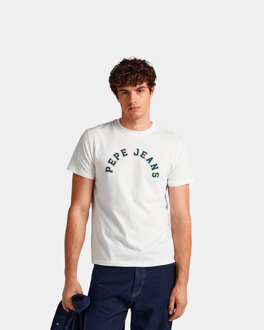 T-Shirt Pepe Jeans Logo Branca PM509124