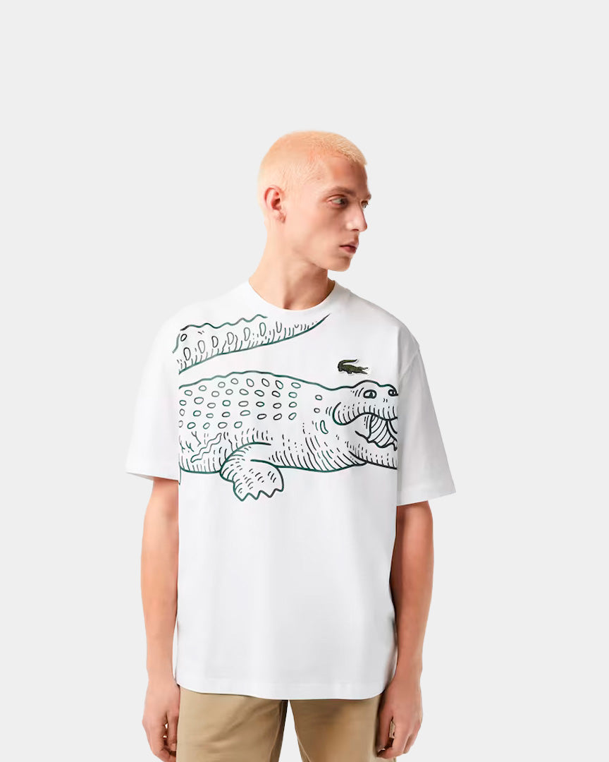 Lacoste T-shirt Loose Fit Branca TH551100001