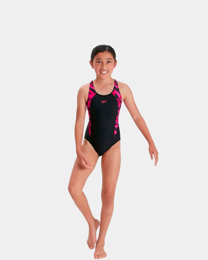 Fato de Banho Speedo J Preto/Rosa