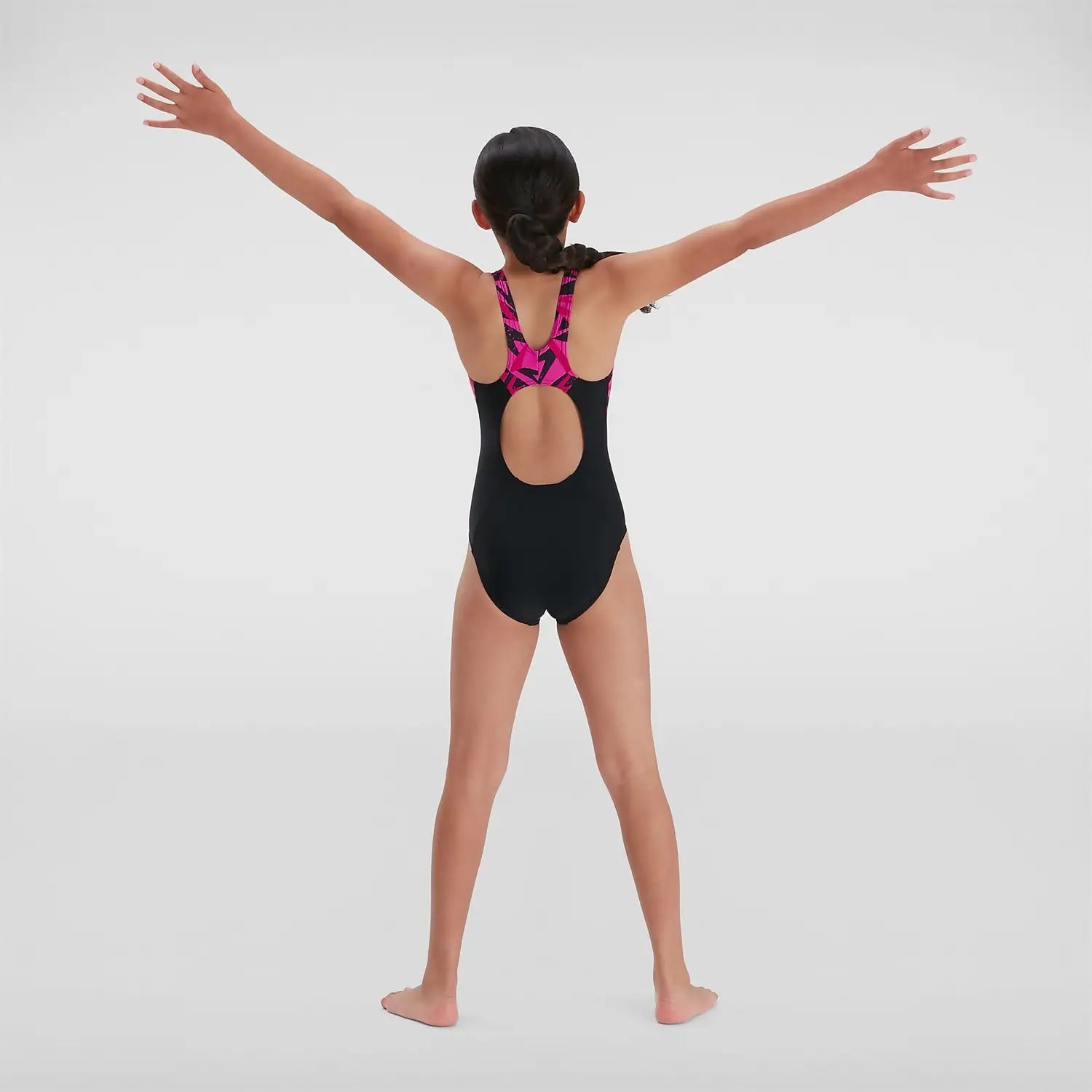 Fato de Banho Speedo J Preto/Rosa