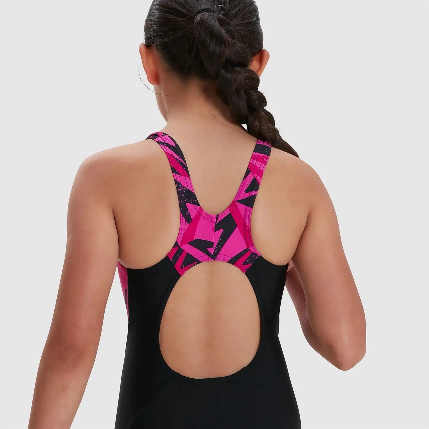 Fato de Banho Speedo J Preto/Rosa