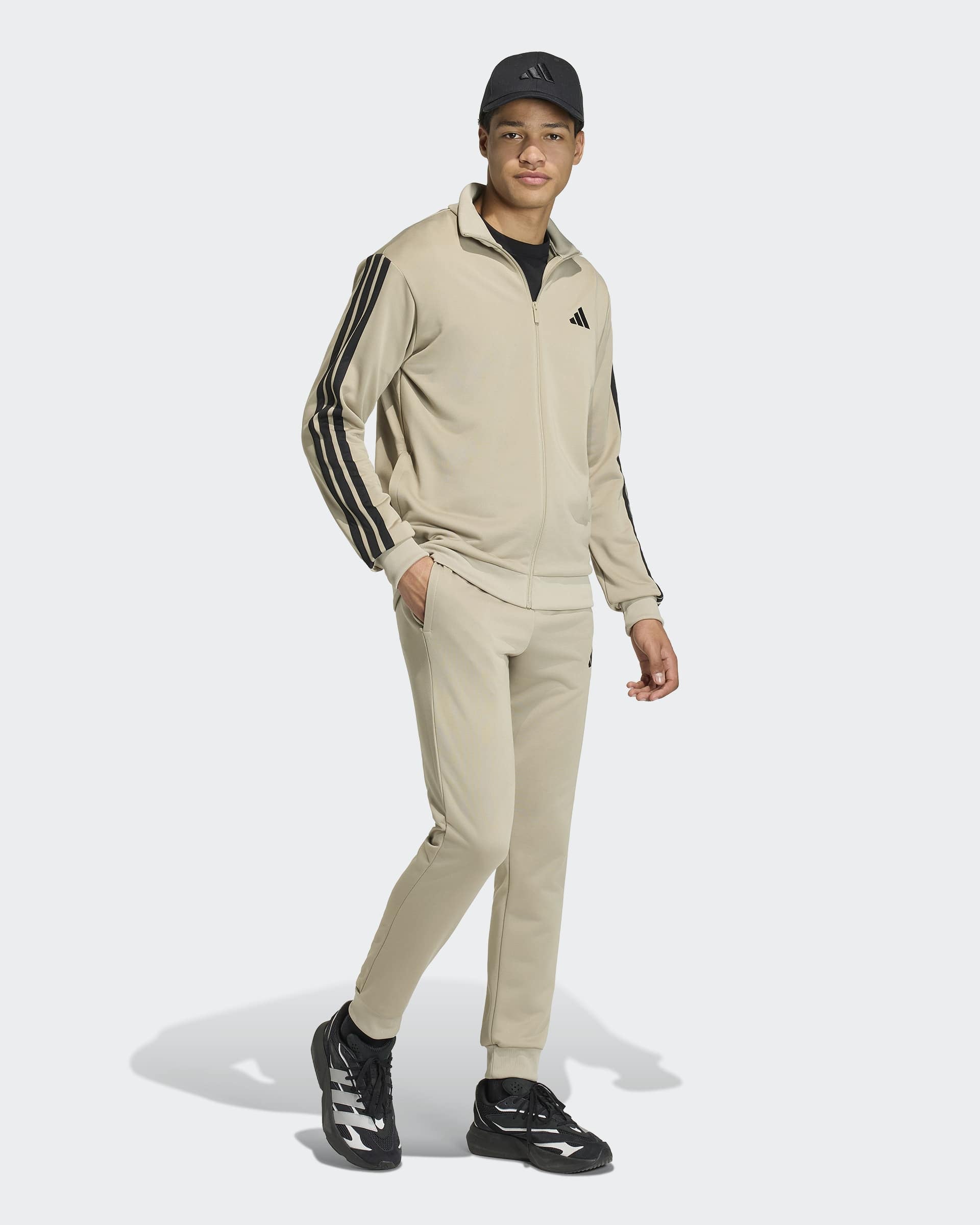 Fato de Treino Homem Adidas French Terry 3S Verde Adidas