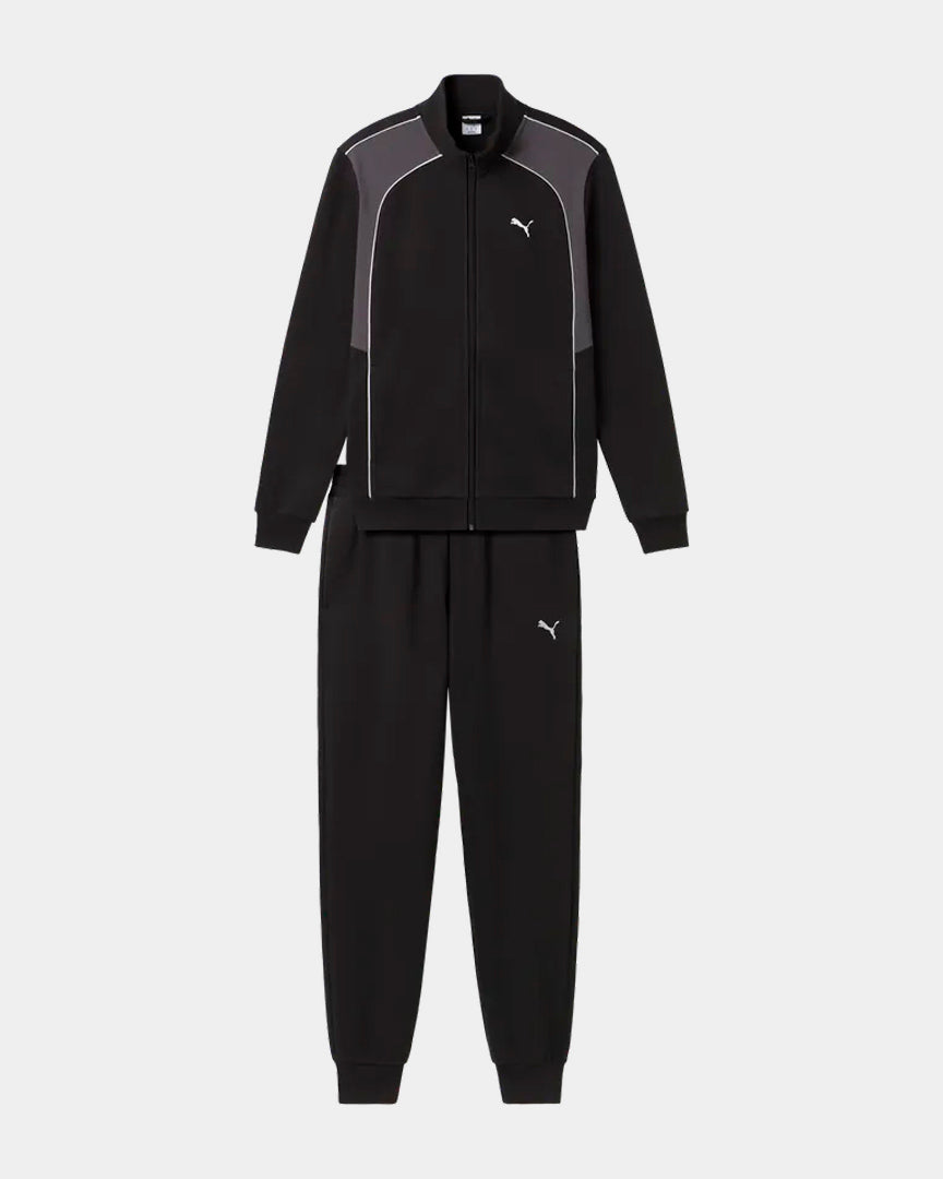 Fato de Treino Homem Puma Piping Suit Cardado Preto Puma