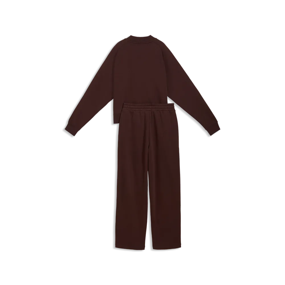 Fato de Treino Mulher Puma Loungewear Cardado Castanho Puma