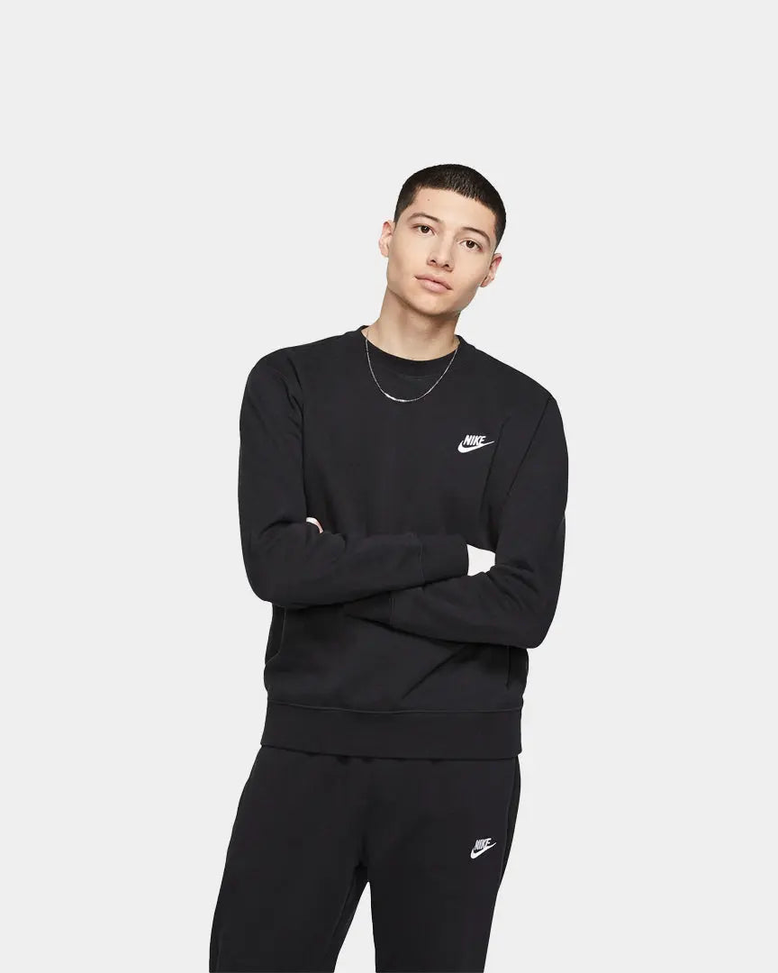 camisola Nike Nsw Club Crew Preta bv2662010