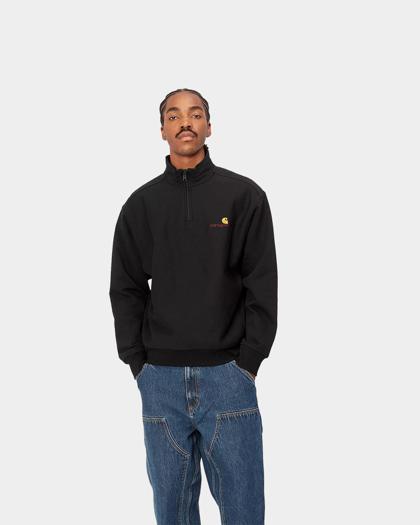 Carhartt WIP Camisola American Script Meio-Fecho Preta I027014