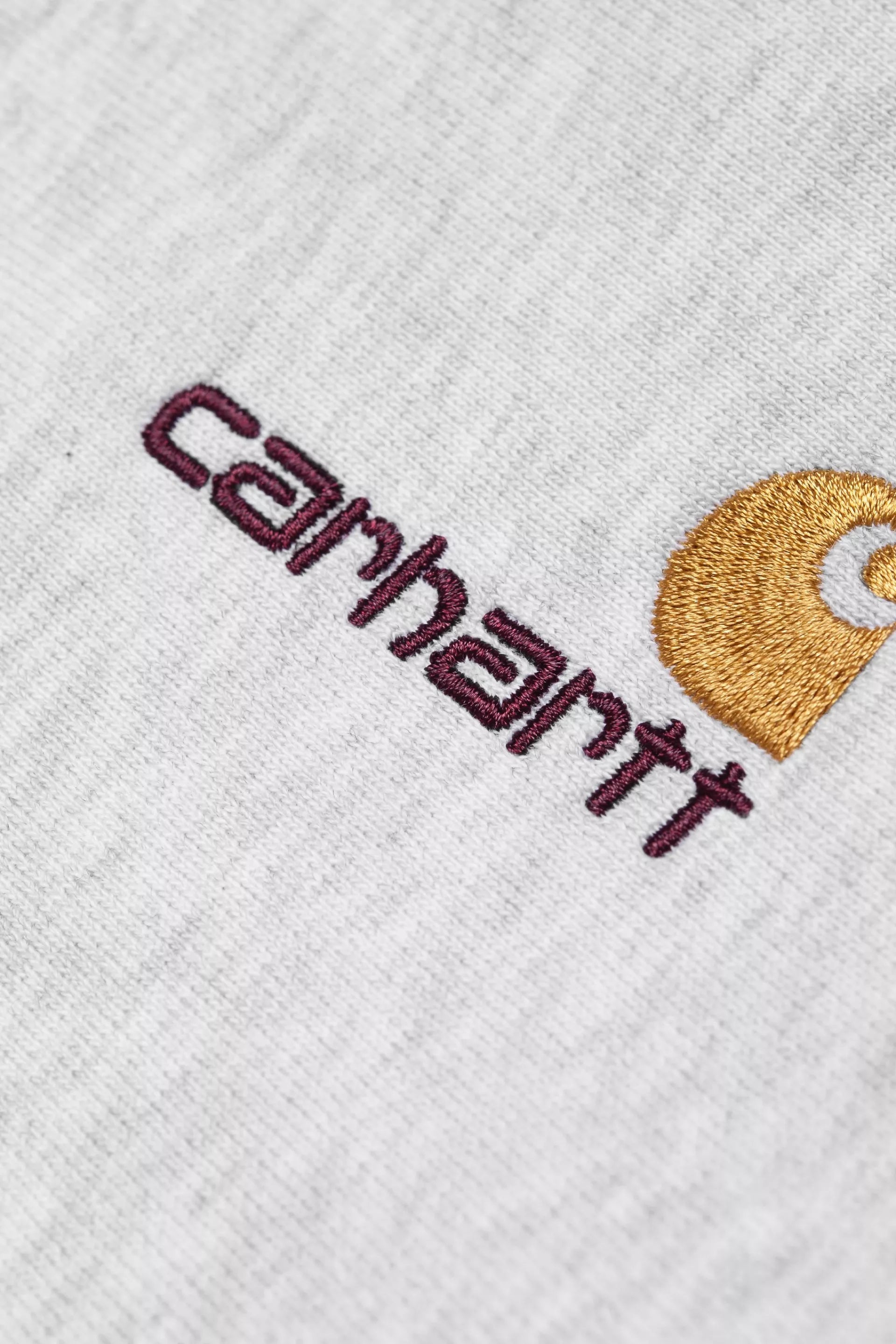 Carhartt WIP Camisola American Script Meio-Fecho Cinza Carhartt