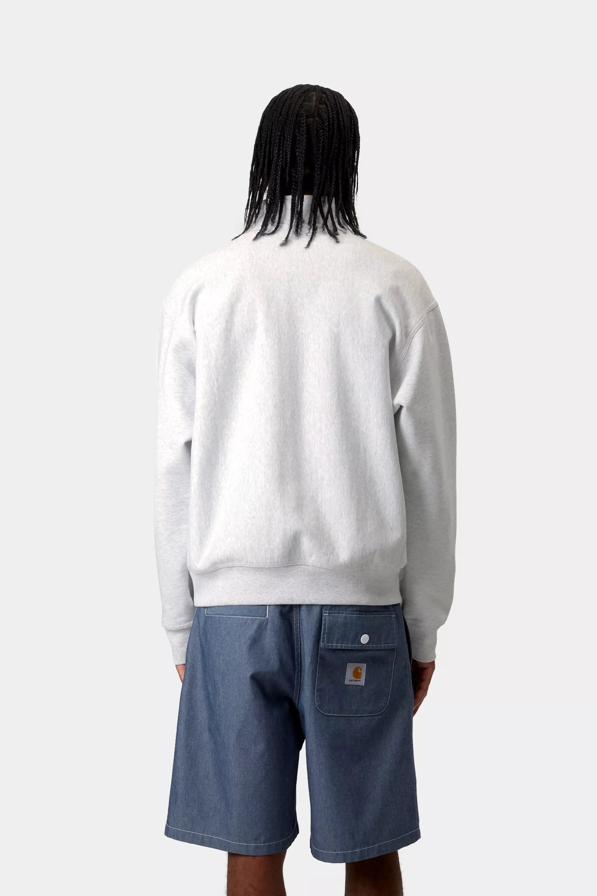 Carhartt WIP Camisola American Script Meio-Fecho Cinza Carhartt