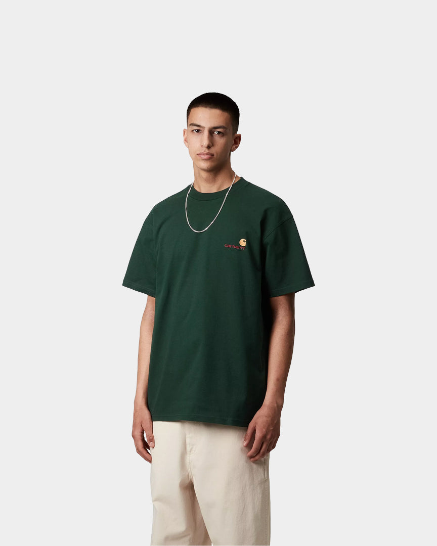 Carhartt WIP T-shirt American Script Verde I029956CI
