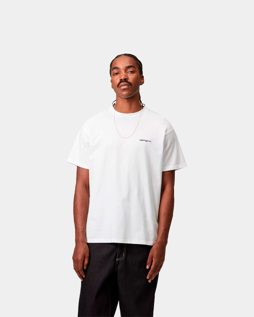 Carhartt WIP T-shirt Script Embroidery Branca I03043500AXX