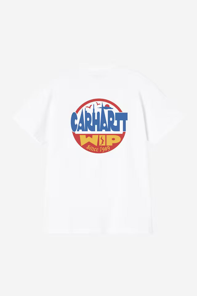T-shirt Homem Carhartt WIP Luggage Label Branca Carhartt