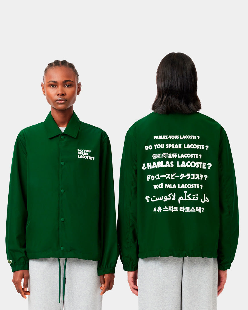 Blusão Lacoste Coach Impermeável Verde Lacoste
