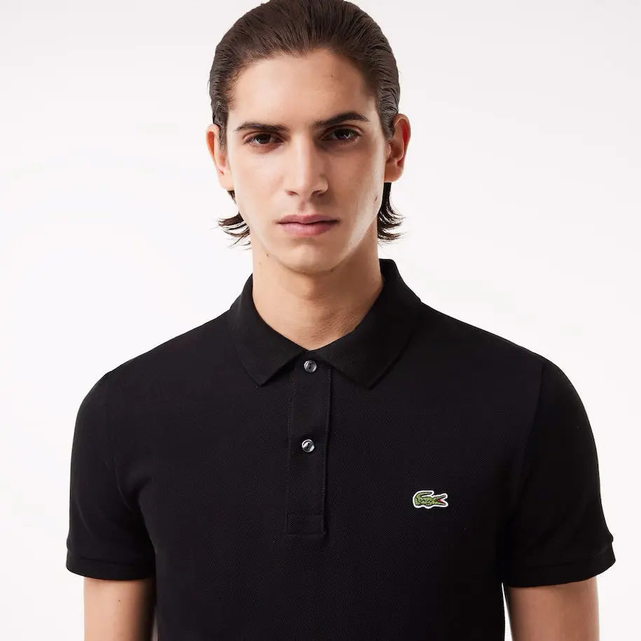 Lacoste Polo Ribbed Collar Shirt Preto Lacoste
