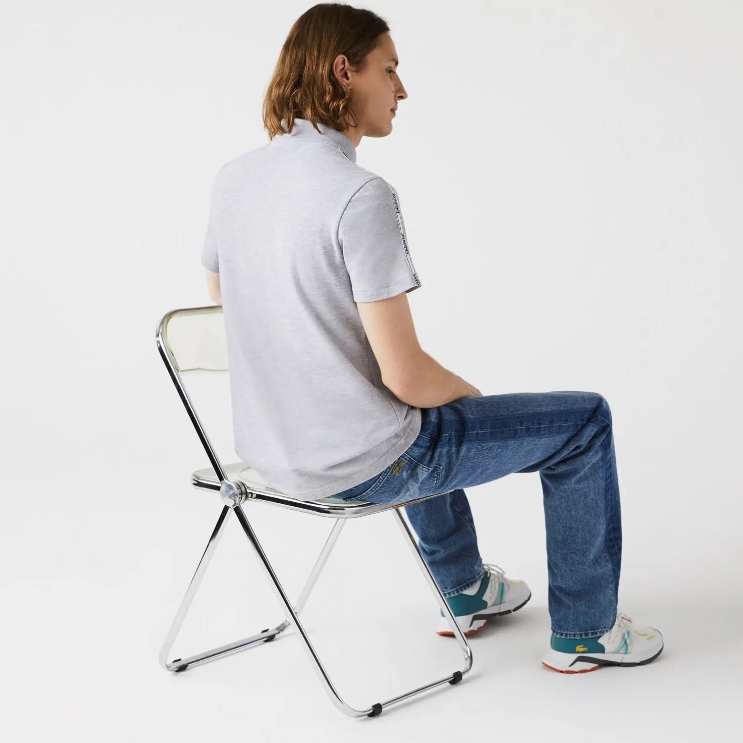 Polo Lacoste Bordcotes Ma Cinza Lacoste