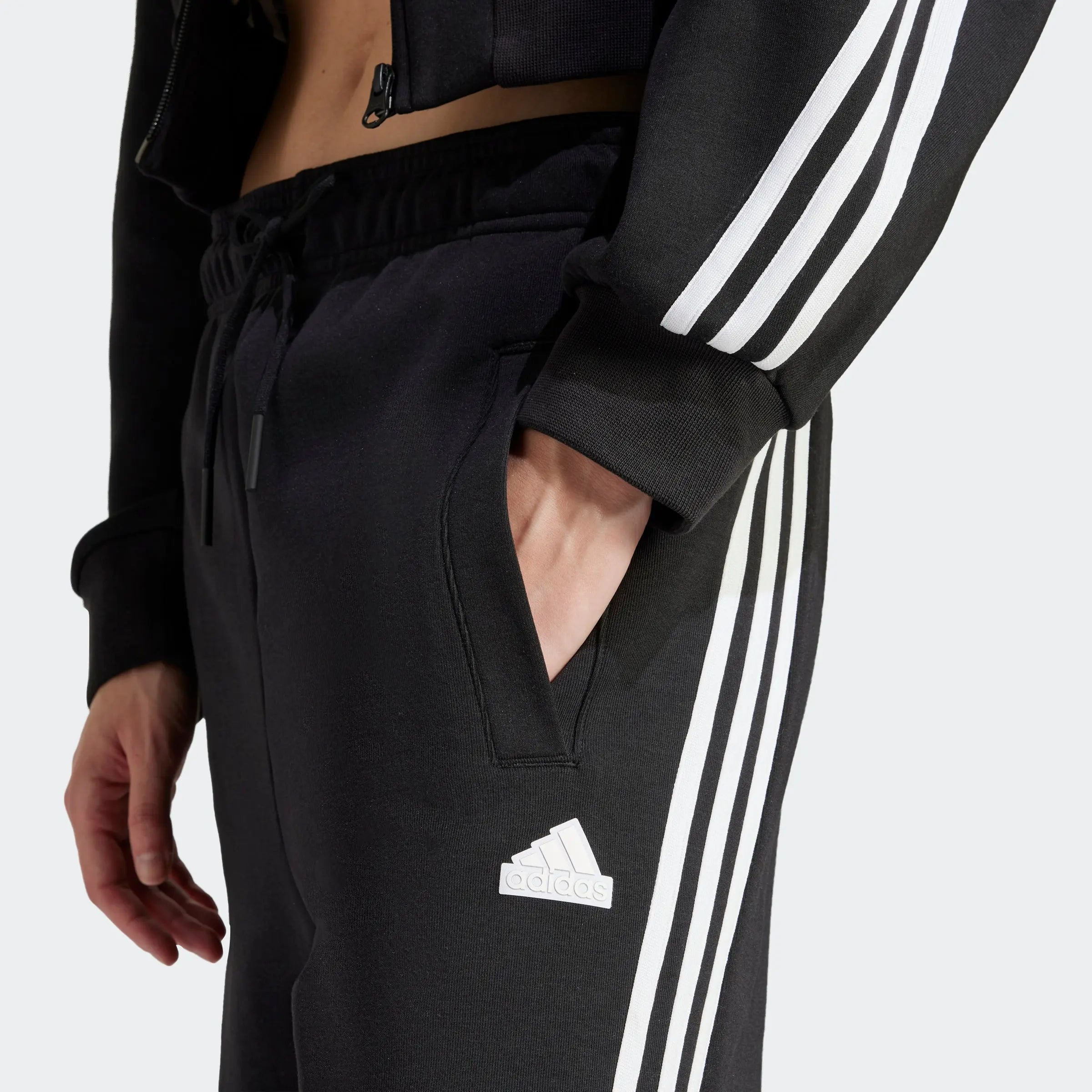 Adidas Calças de Fato de Treino Preto/Branco Adidas