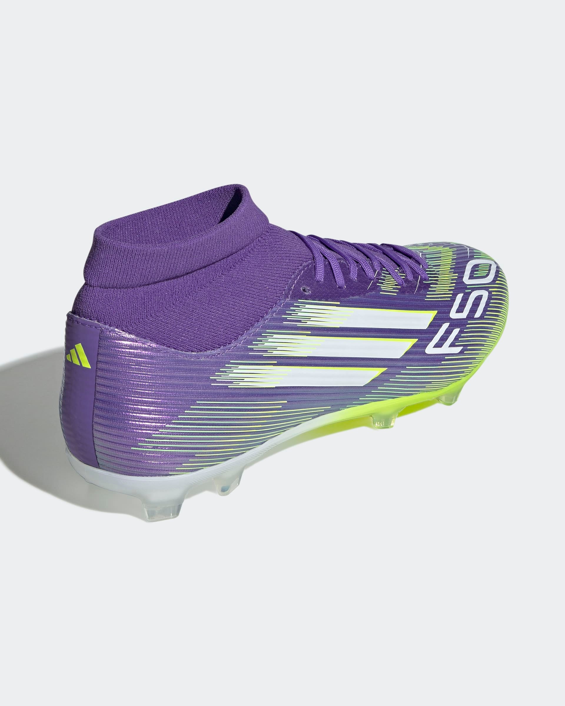 Chuteiras Adidas F50 League Mid FG/MG Roxo/Verde Adidas