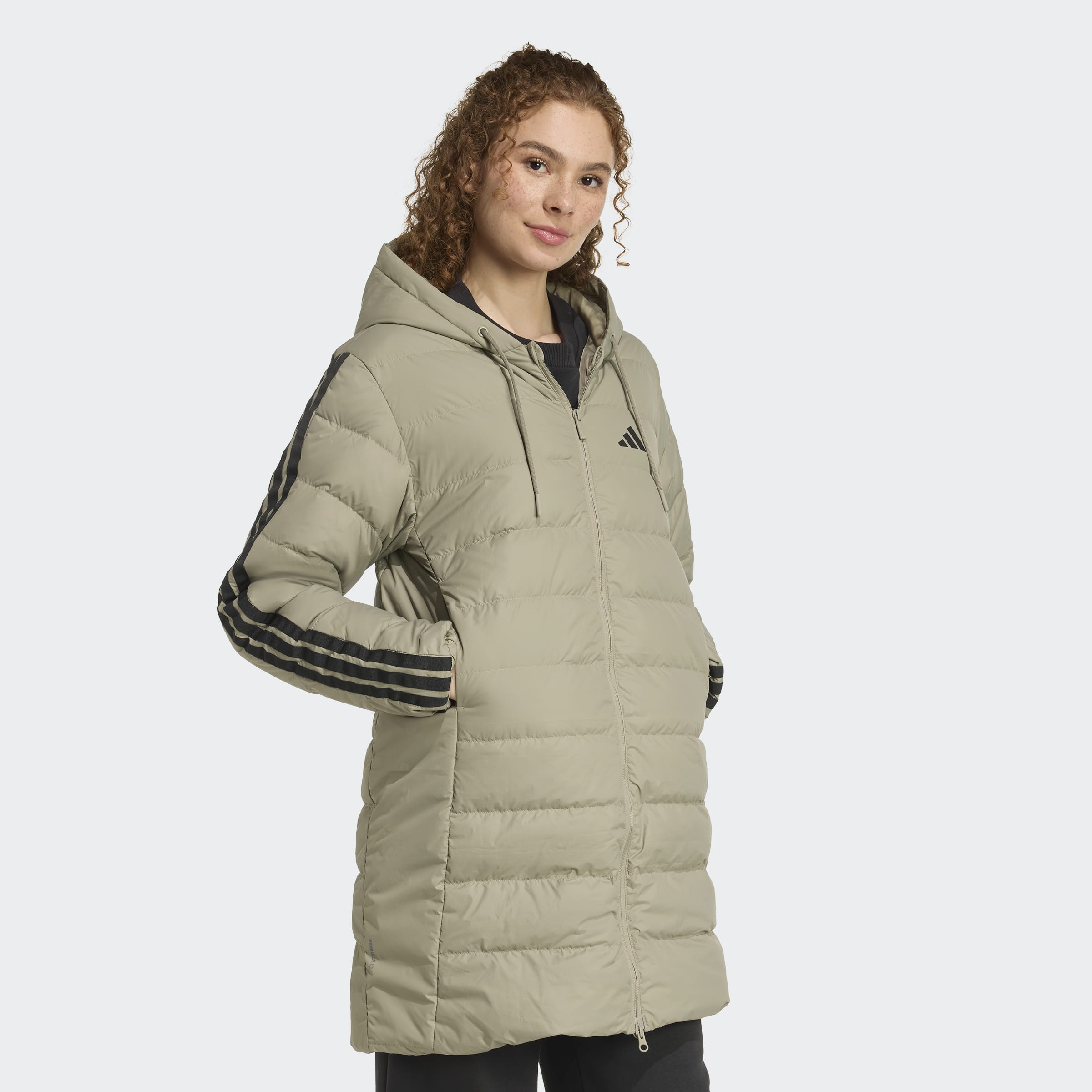 Adidas Blusão Comprido 3S Verde/Preto Adidas