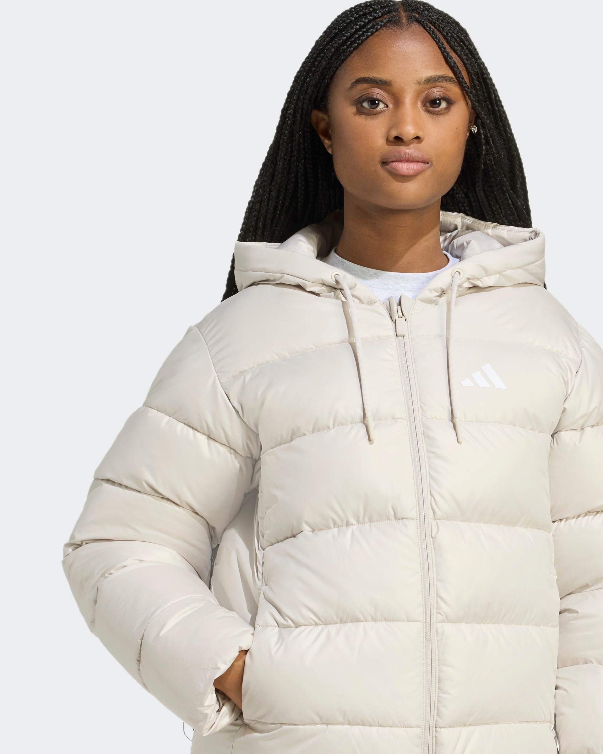 Adidas Blusão Climawarm Essentials Bege Adidas