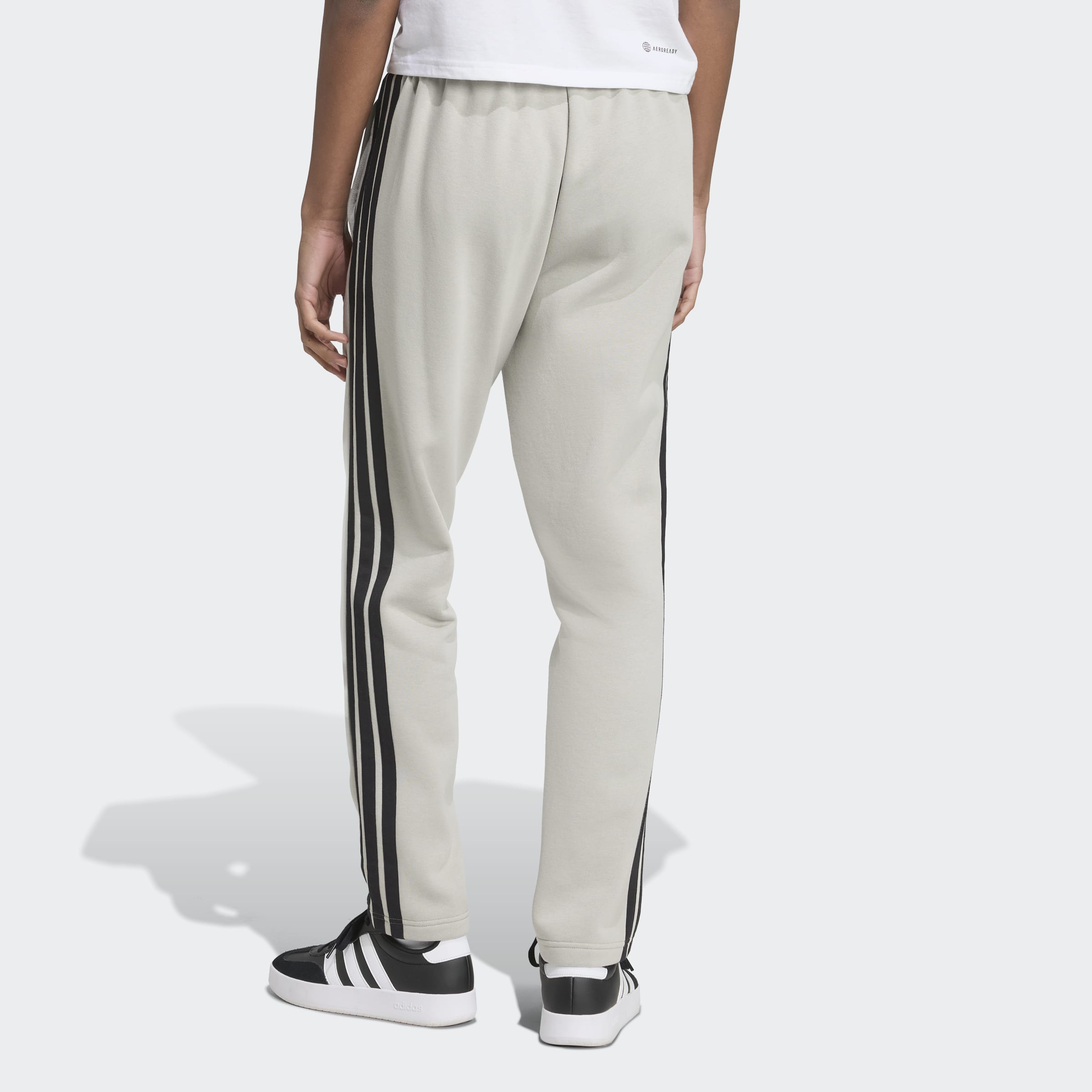 Adidas Calça M 3S Cardada Cinza/Preto Adidas