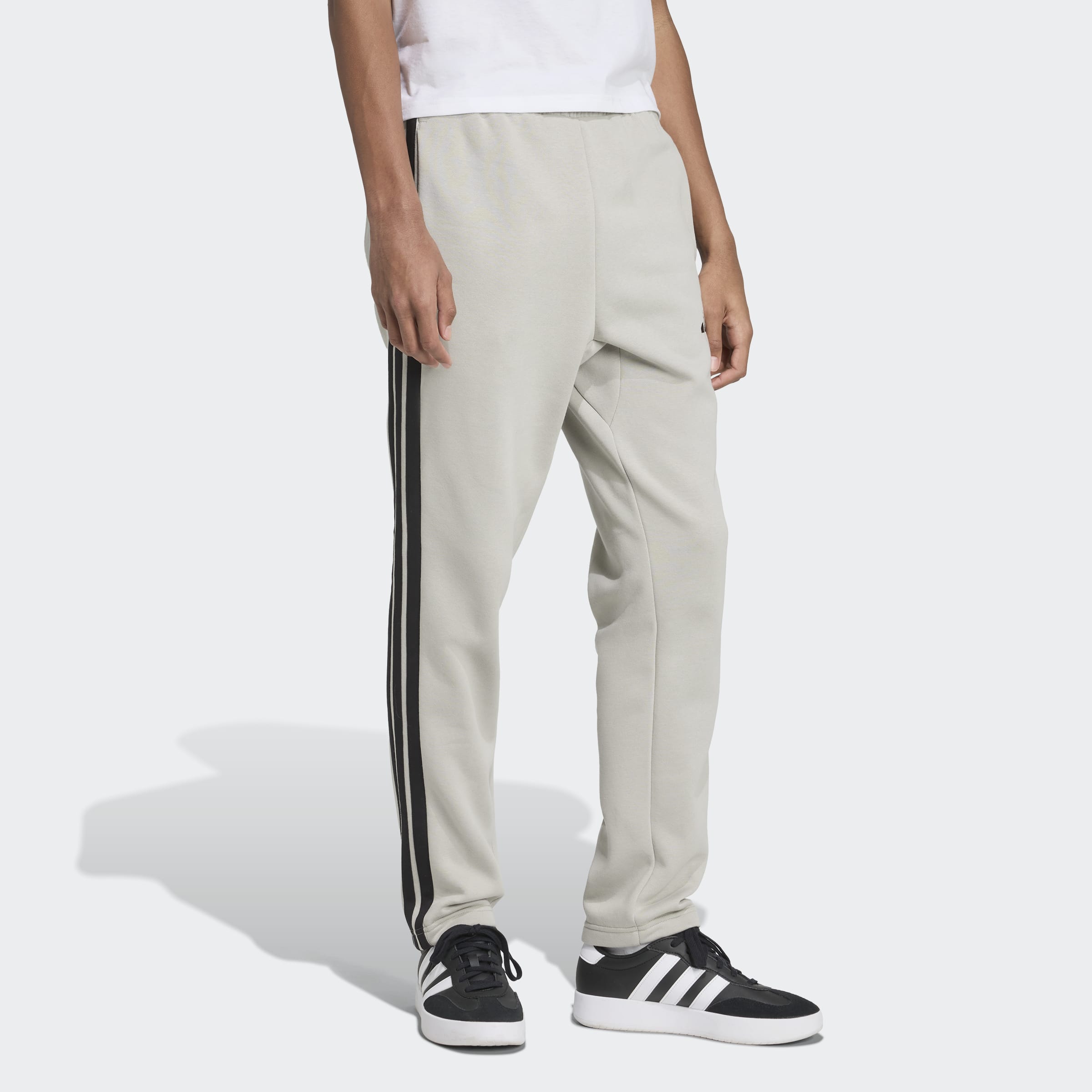 Adidas Calça M 3S Cardada Cinza/Preto Adidas