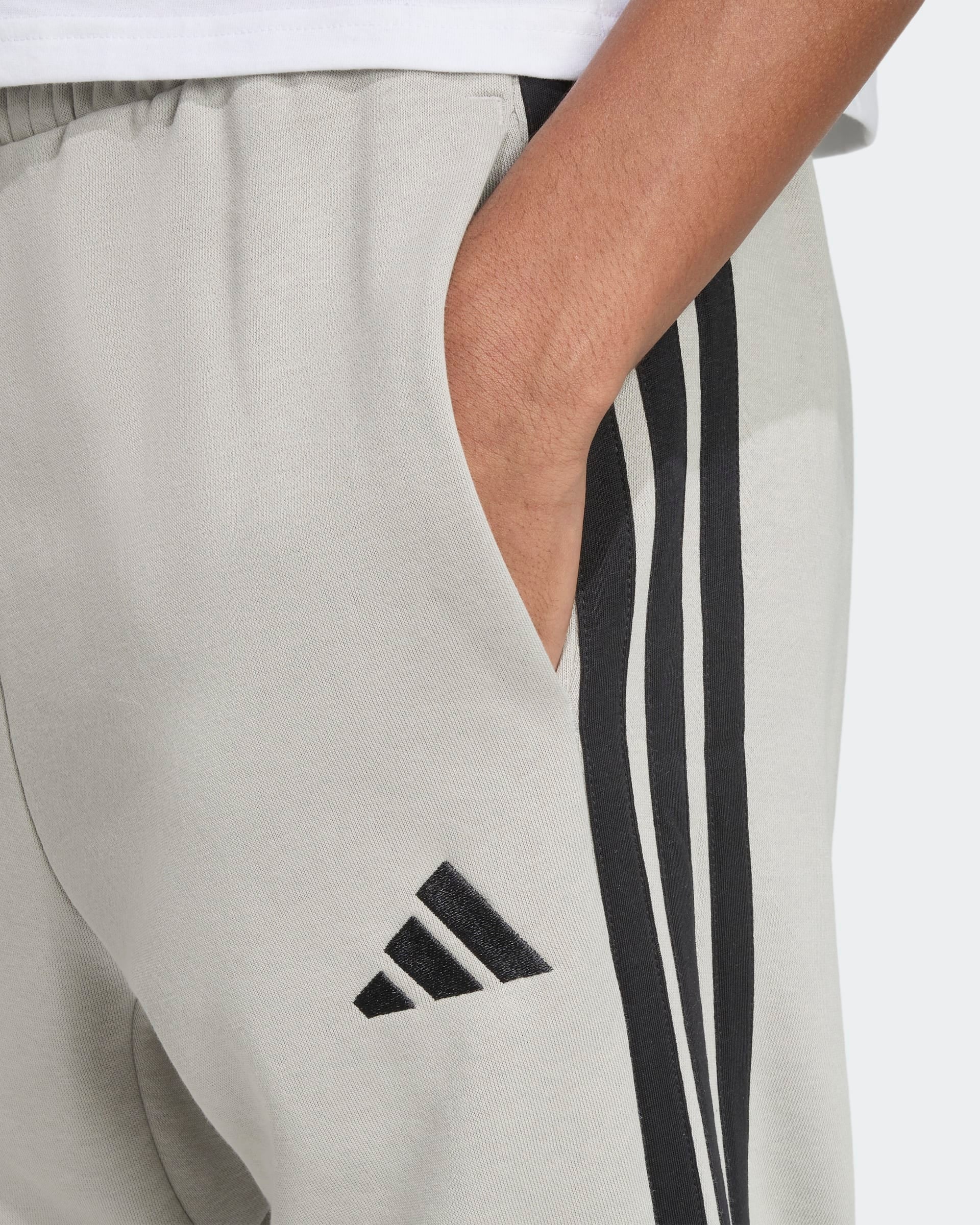 Adidas Calça M 3S Cardada Cinza/Preto Adidas