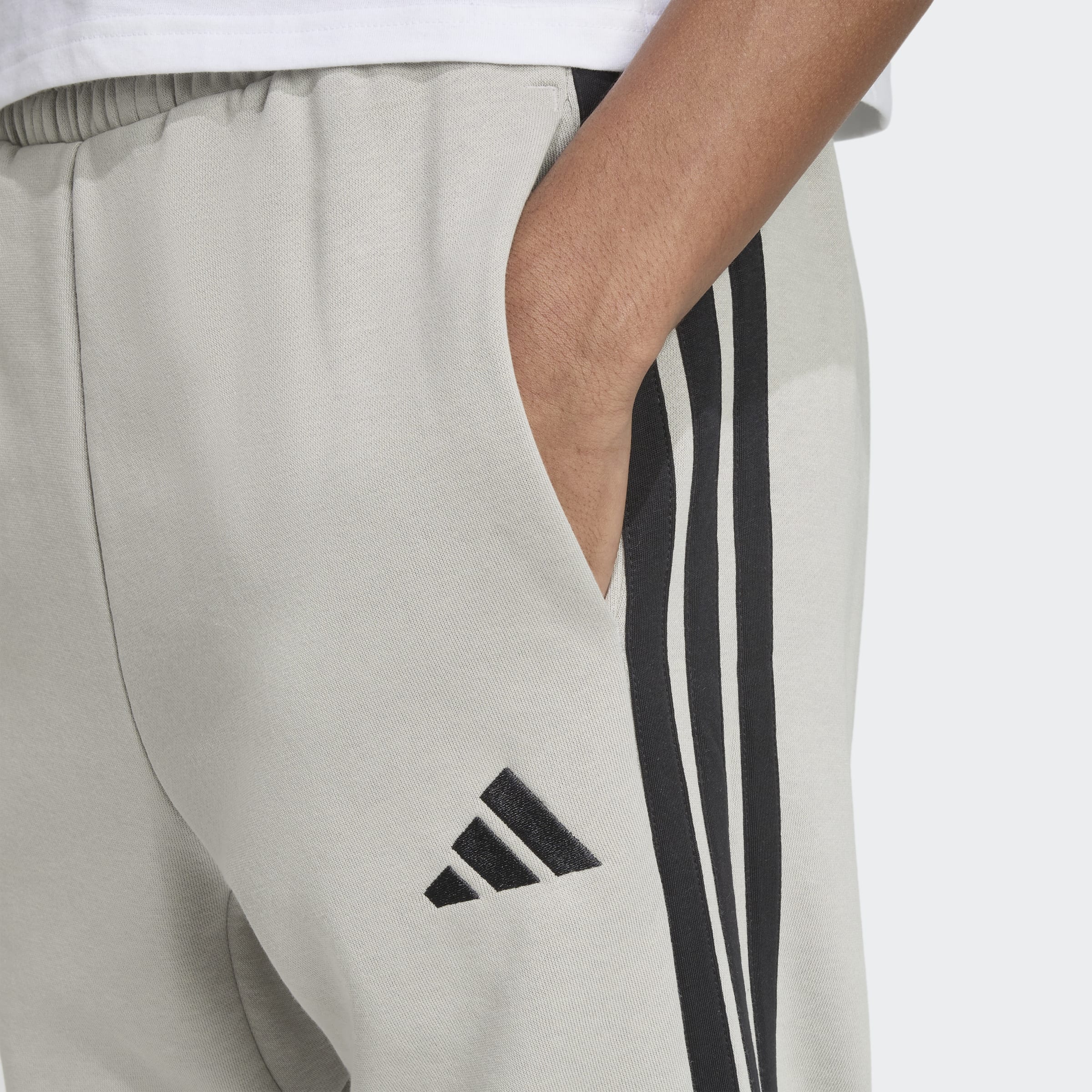 Adidas Calça M 3S Cardada Cinza/Preto Adidas