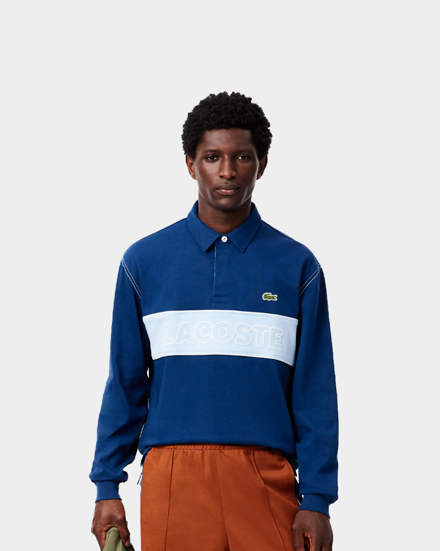 Lacoste Polo Manga Comprida Rugby Azul KH28546LE