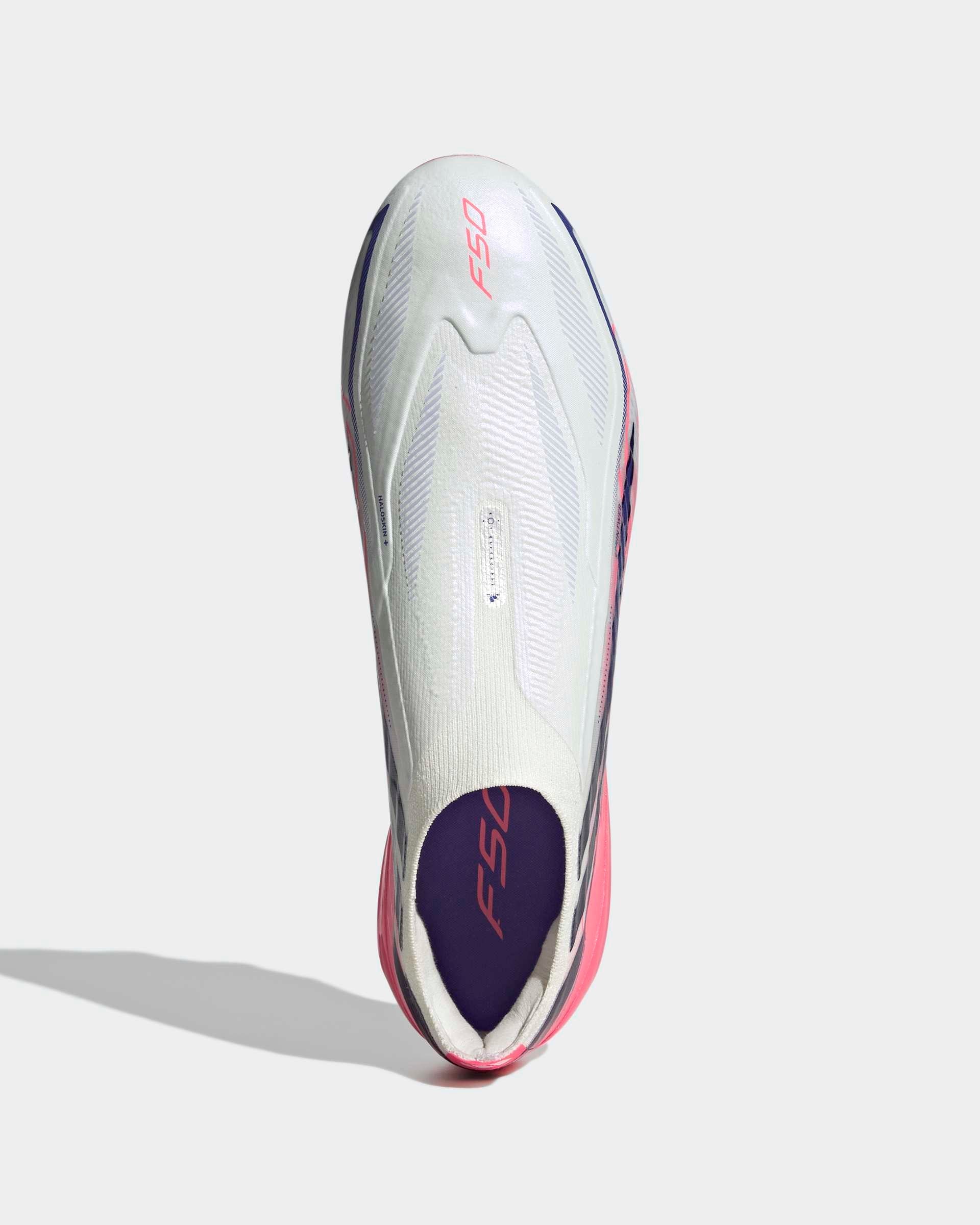 Chuteiras Adidas F50 Hyperfast League PRO LL FG Branca/Rosa Adidas
