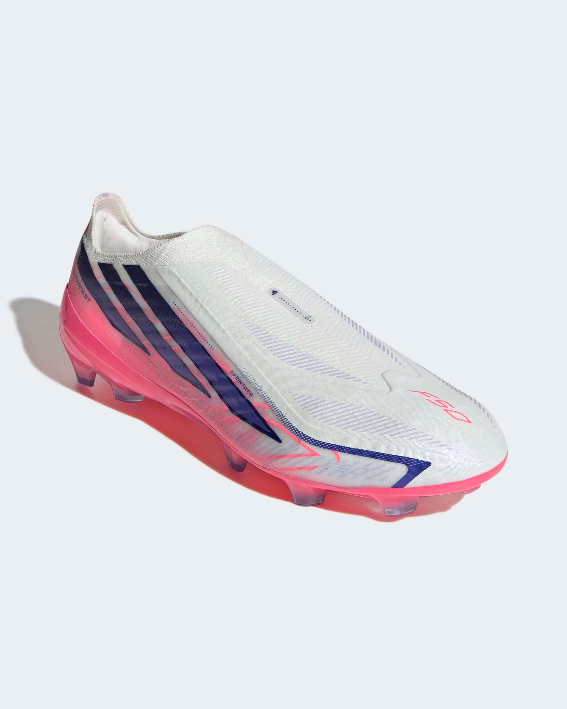 Chuteiras Adidas F50 Hyperfast League PRO LL FG Branca/Rosa Adidas