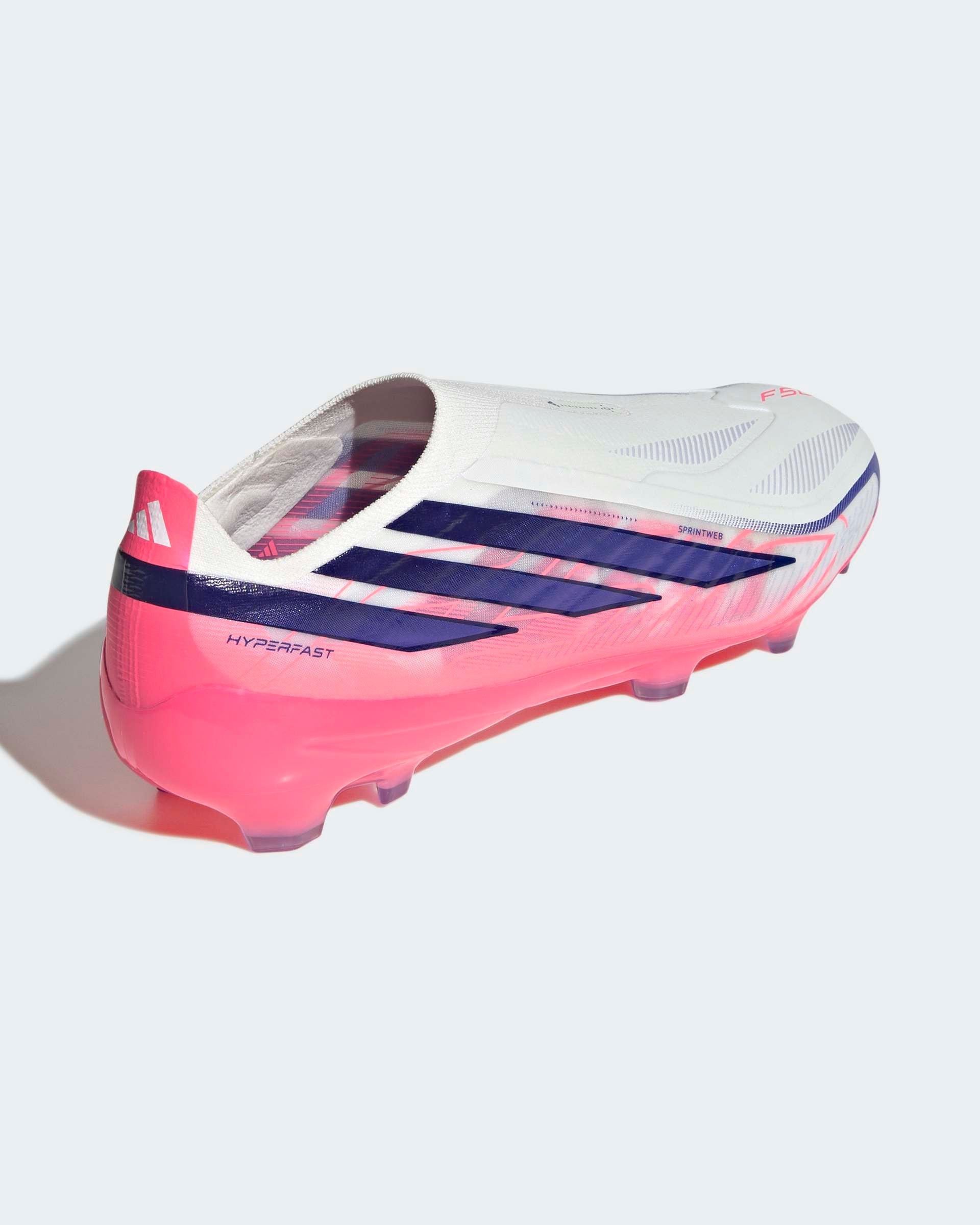 Chuteiras Adidas F50 Hyperfast League PRO LL FG Branca/Rosa Adidas