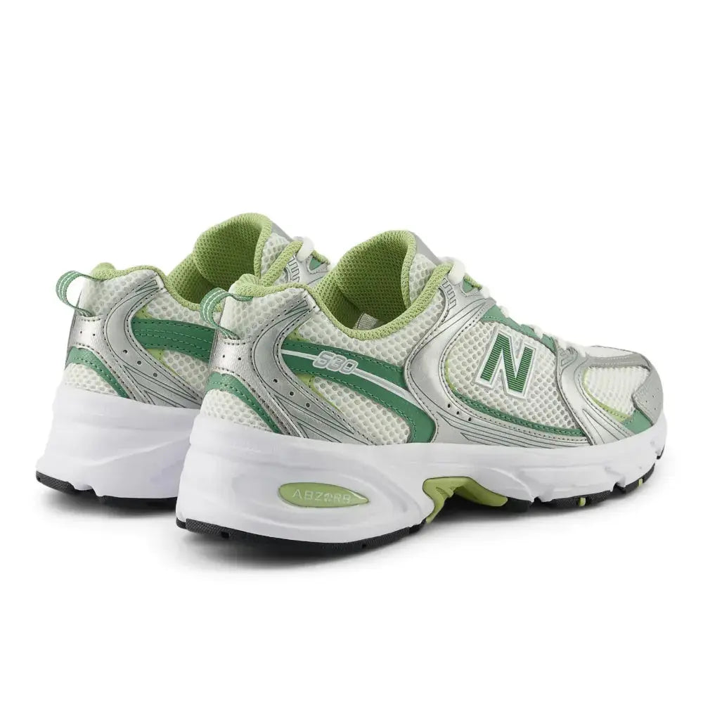 New Balance 530 Prateado/Verde New Balance