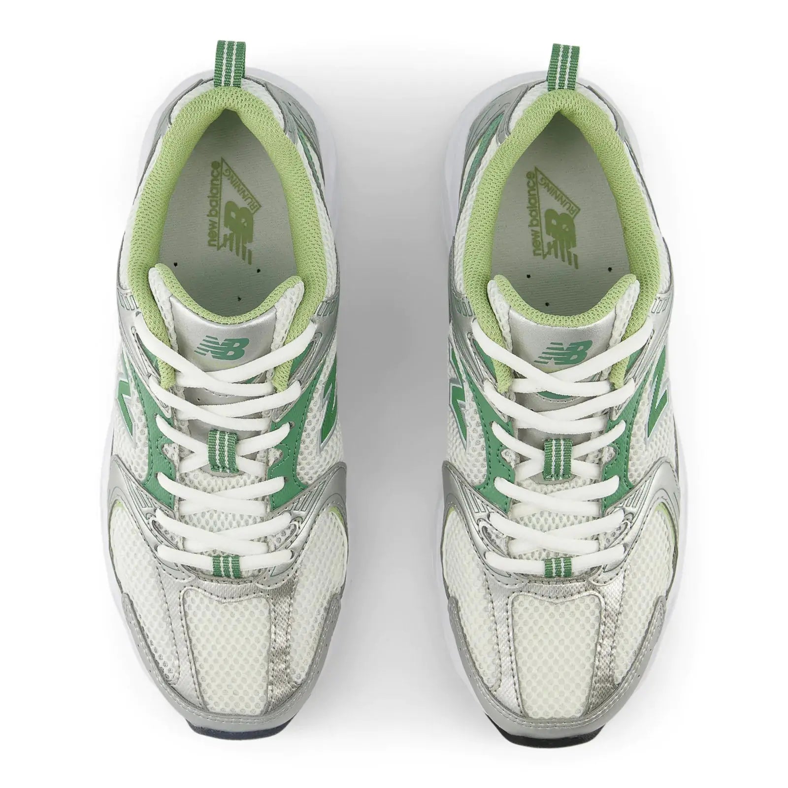 New Balance 530 Prateado/Verde New Balance