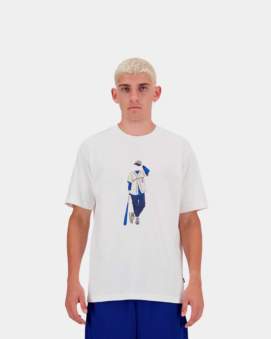 New Balance T-Shirt Athletics Basketball Branca MT41577SST