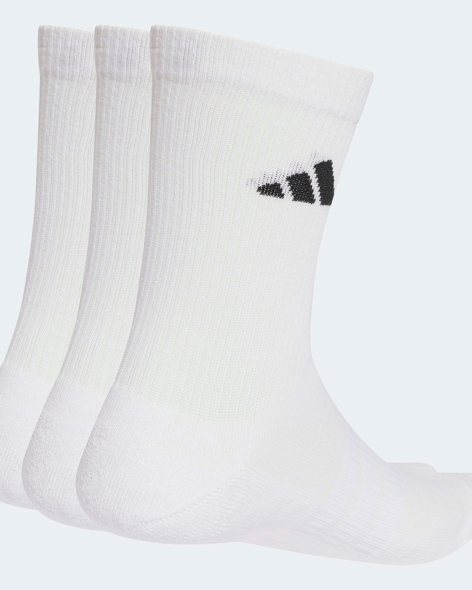 Meias Adidas Cano Médio Almofadadas 3P Brancas Adidas