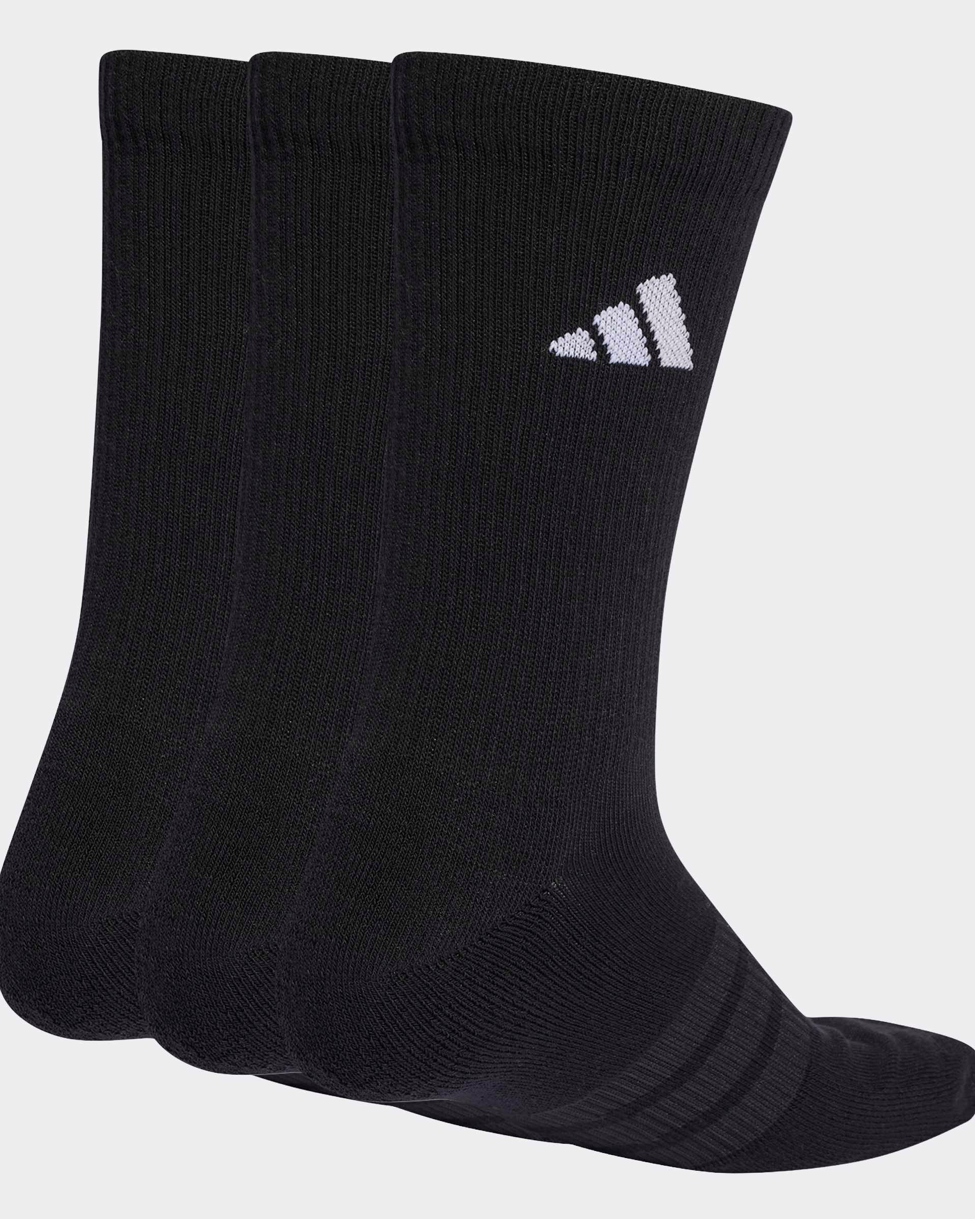 Meias Adidas Cano Médio Almofadadas 3P Pretas Adidas