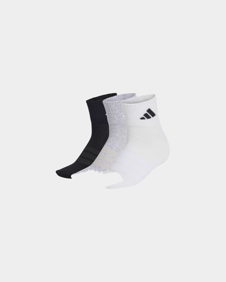Meias Leves Adidas Até o Tornozelo 3P Multicor