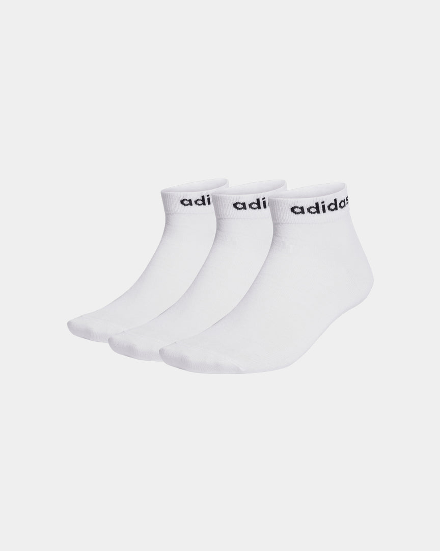 Meias Leves até tornozelo Adidas 3P Brancas Adidas
