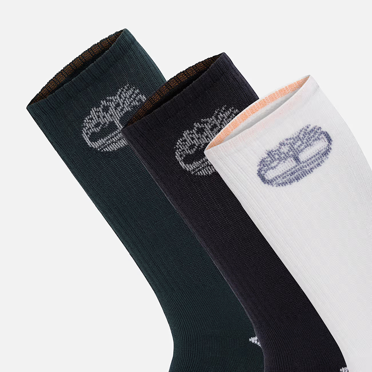 Meias Timberland Bowden Cano Médio Almofadadas 3P Multicor