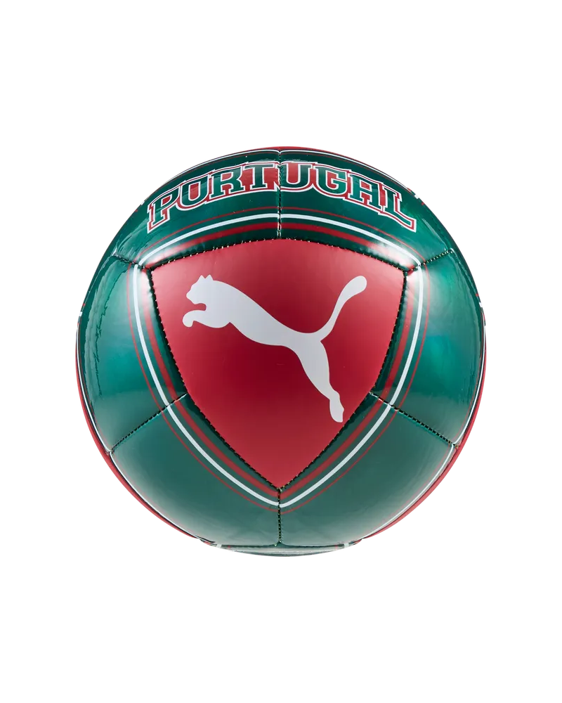 Mini Bola Puma FPF Portugal Culture 26 Vermelha/Verde Puma
