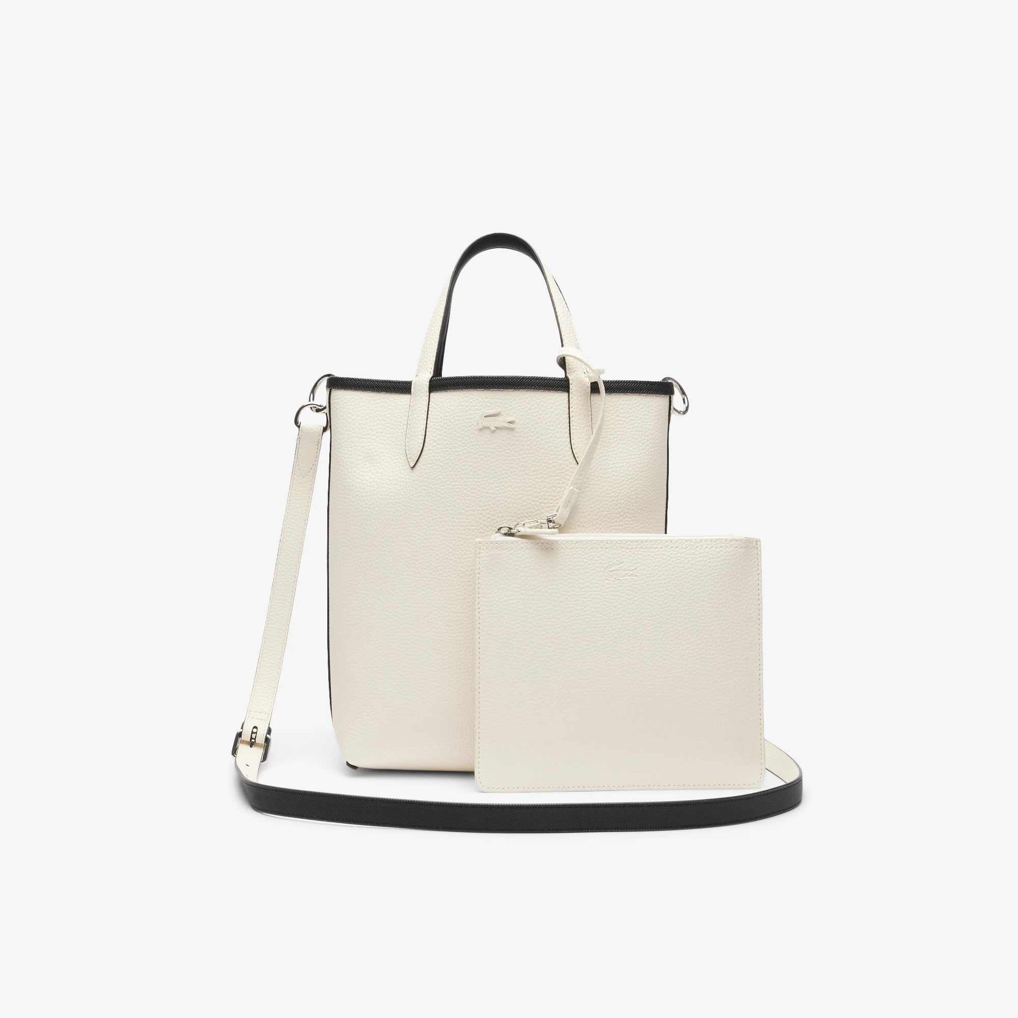 Lacoste Saco Tote Reversível Preto/Bege Lacoste