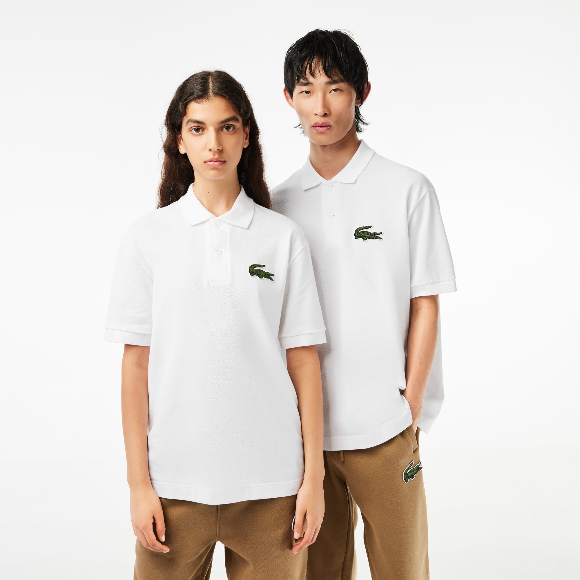 Polo Lacoste Bord-Cotes Manches Branco Lacoste