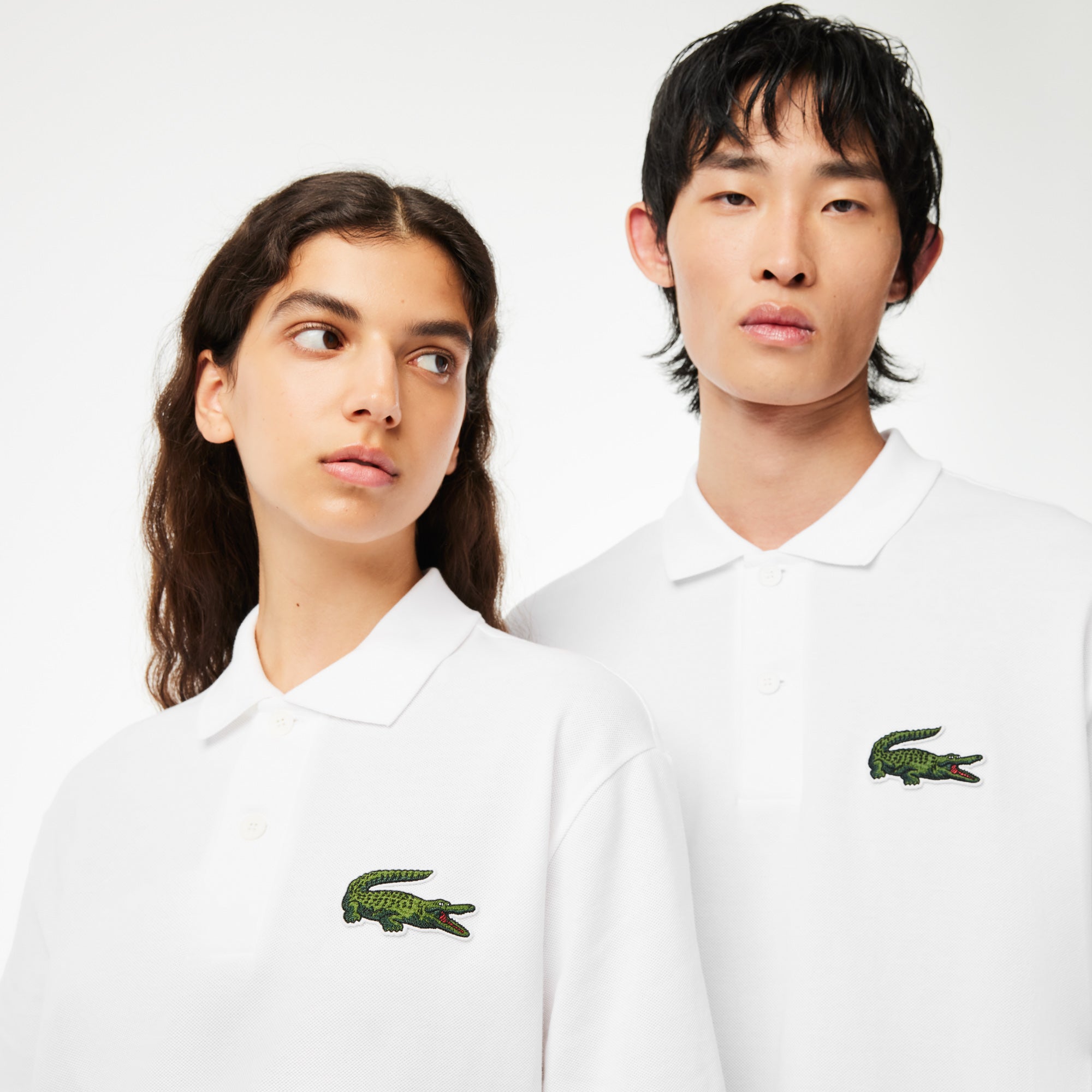 Polo Lacoste Bord-Cotes Manches Branco Lacoste