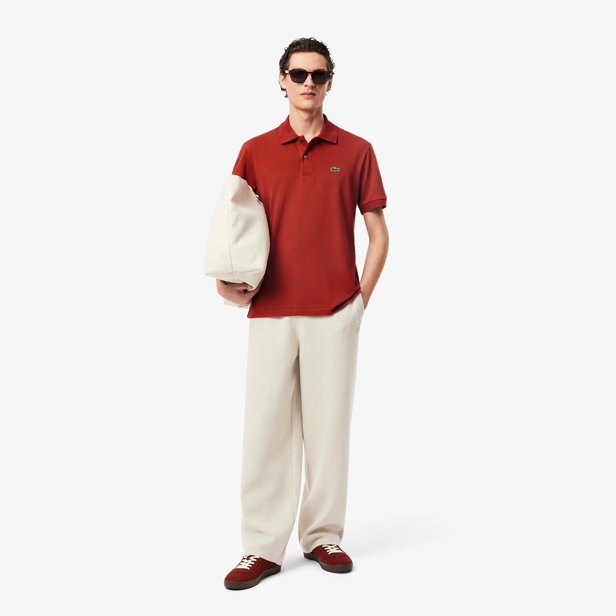 Lacoste Polo Light Classic Fit Bordô Lacoste