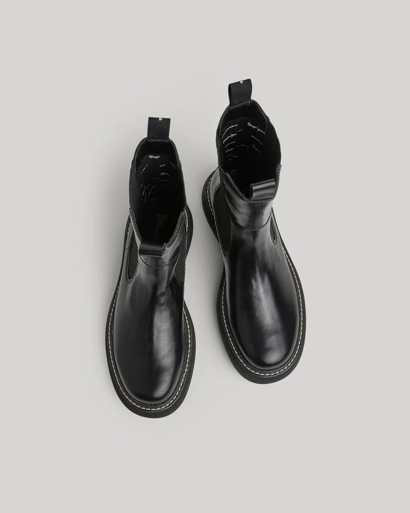 Pepe Jeans Botas Cano Alto Yoko Chelsea Pretas Pepe Jeans