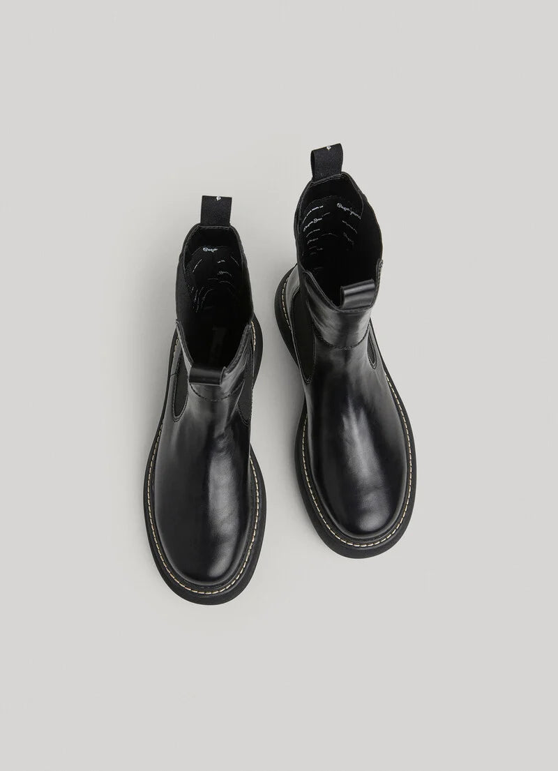 Pepe Jeans Botas Cano Alto Yoko Chelsea Pretas Pepe Jeans