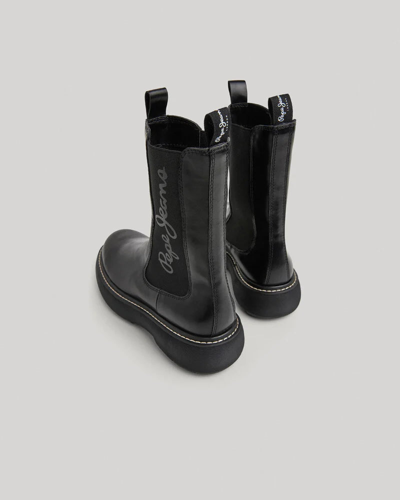Pepe Jeans Botas Cano Alto Yoko Chelsea Pretas Pepe Jeans