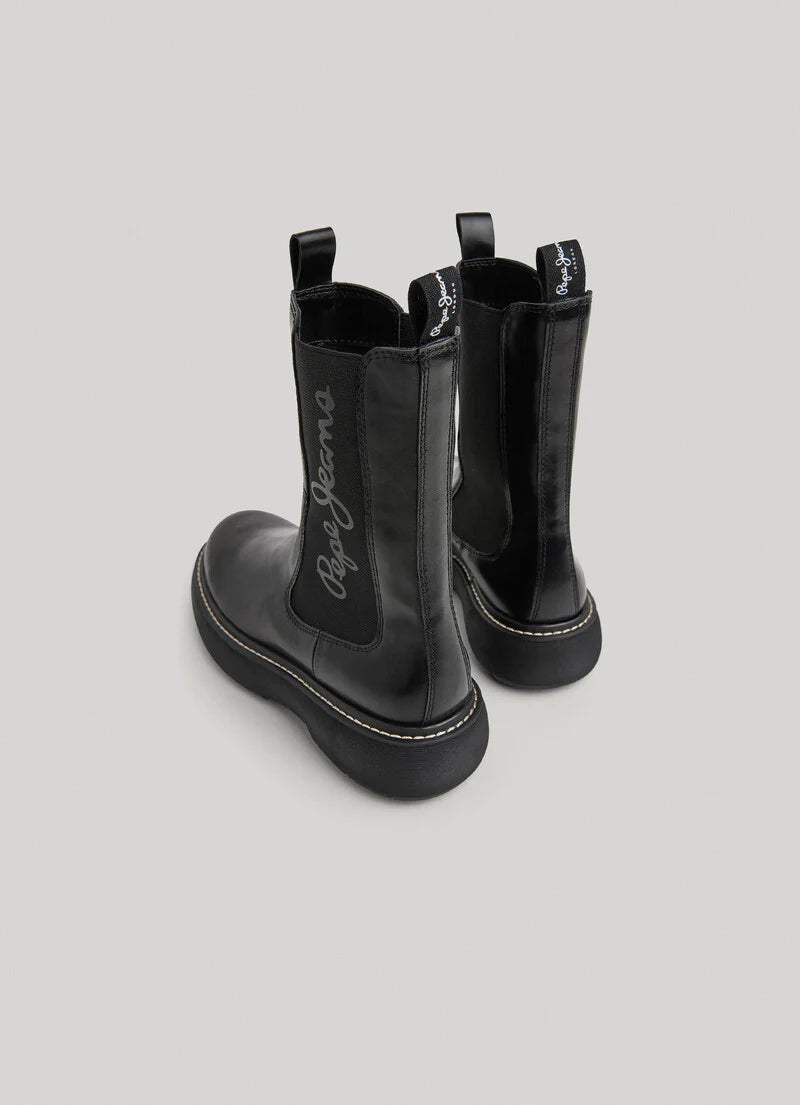 Pepe Jeans Botas Cano Alto Yoko Chelsea Pretas Pepe Jeans