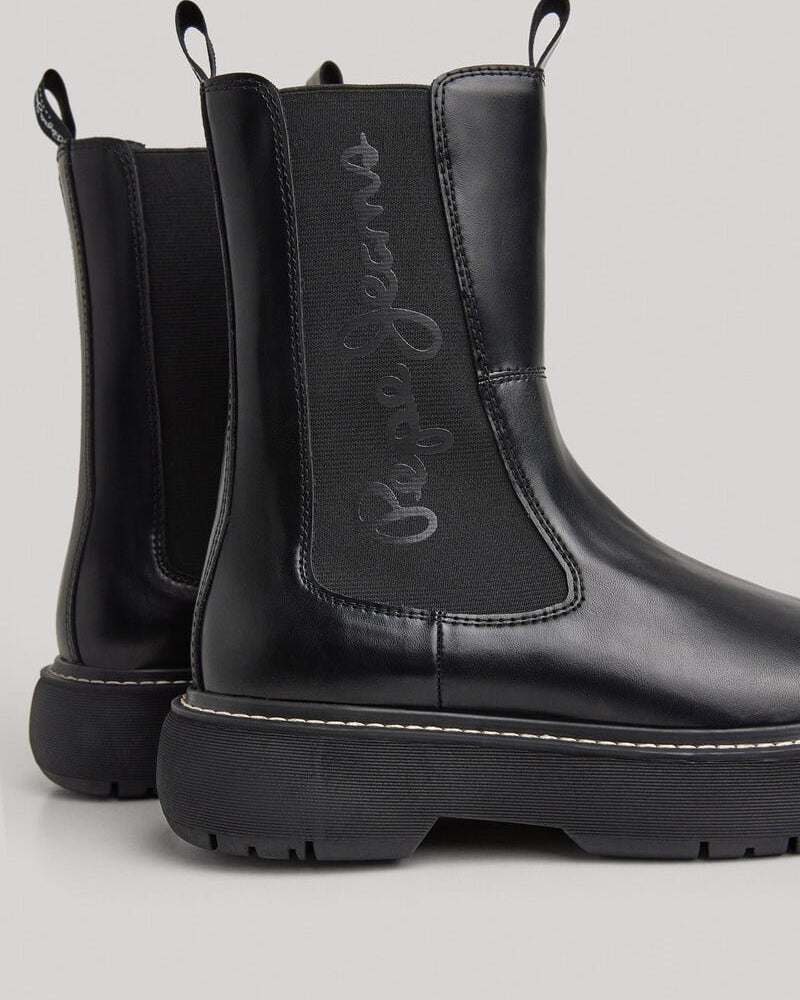 Pepe Jeans Botas Cano Alto Yoko Chelsea Pretas Pepe Jeans