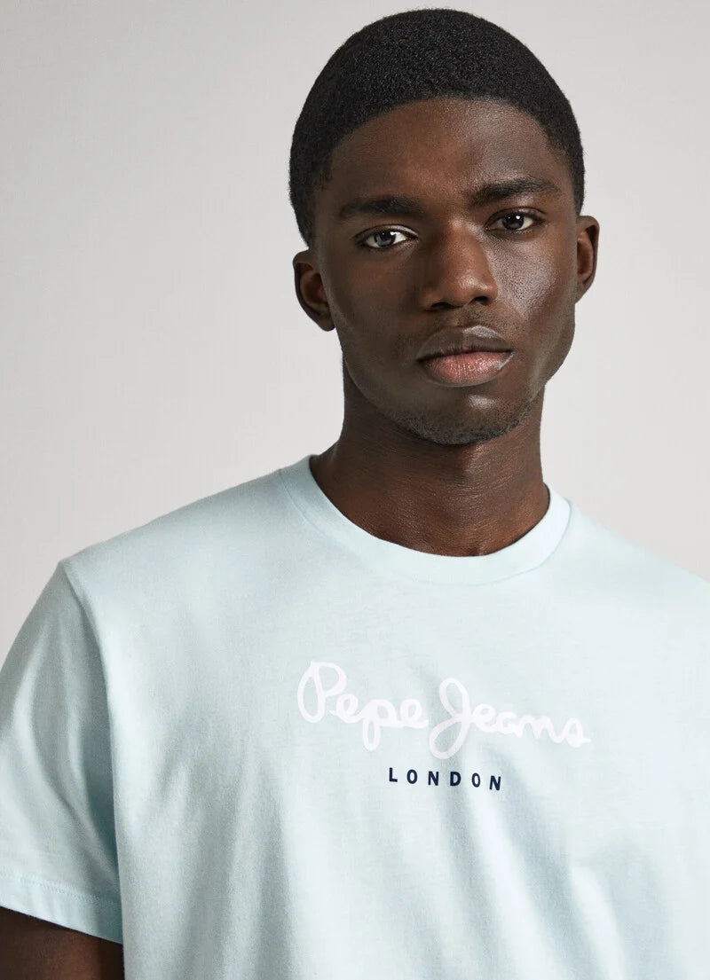 Pepe Jeans T-Shirt Logo Azul Bebé Pepe Jeans