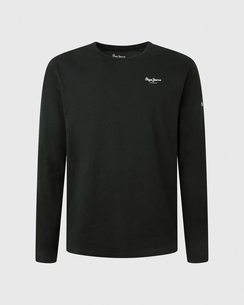 Pepe Jeans T-Shirt Manga Comprida Preta Pepe Jeans